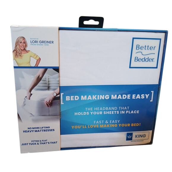 NEW Better Bedder Lori Greiner Headband Holds Sheets In Place QUEEN SIZE - Picture 1 of 4